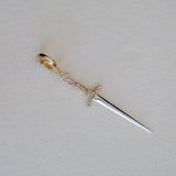 14k Gold Vermeil Sterling Silver Sword Charm Pendant
