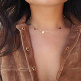 14k Gold Filled Coin Dainty Choker Necklace