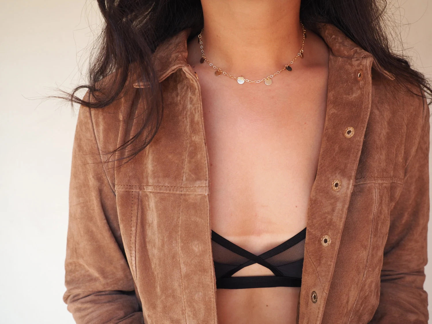 14k Gold Filled Coin Dainty Choker Necklace