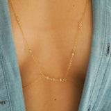 14k Gold Filled CZ Diamonds Halter Top Body Chain VERSION 2.0