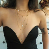 14k Gold Filled with 14k Solid Gold White Topaz & Swarovski Crystals Dainty Line Body Chain