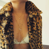 14k Gold Filled with 14k Solid Gold White Topaz & Swarovski Crystals Dainty Line Body Chain