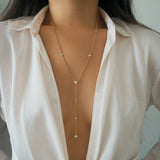 14k Gold Filled with CZ Diamonds Braided Rope Body Chain