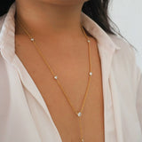 14k Gold Filled with CZ Diamonds Braided Rope Body Chain