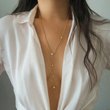 14k Gold Filled with CZ Diamonds Braided Rope Body Chain