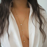 14k Gold Filled with CZ Diamonds Braided Rope Body Chain