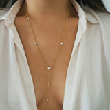 14k Gold Filled with CZ Diamonds Braided Rope Body Chain