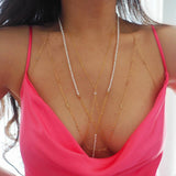 14k Gold Filled CZ Diamonds Halter Top Body Chain VERSION 2.0