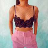 14k Gold Filled Bohemian Tribe Multiple V Dainty Chain Bralette Halter Top Body Chain