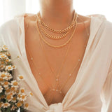 VERSION 2.0 14k Gold Filled & 14k SOLID GOLD White Topaz Classic Body Chain