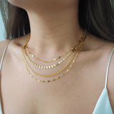 14k Gold Filled Mixed Chain Multi Layered Necklace