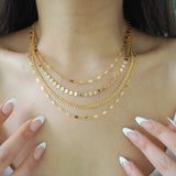 14k Gold Filled Mixed Chain Multi Layered Necklace