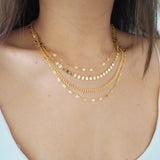14k Gold Filled Mixed Chain Multi Layered Necklace