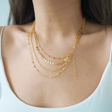 14k Gold Filled Mixed Chain Multi Layered Necklace